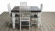 Million Dollar Rustic Cottage Dark Brown 42" Square Dining Table with White Legs-0