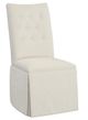 Fairfield® Customizable Entree Dining Concave Tall Back Skirted Dining Chair with Tobacco Legs and Buttons-0