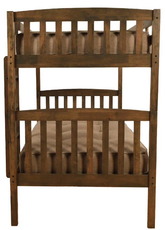 Kodiak Furniture Claire Rustic Walnut Twin Storage Bunkbed-0