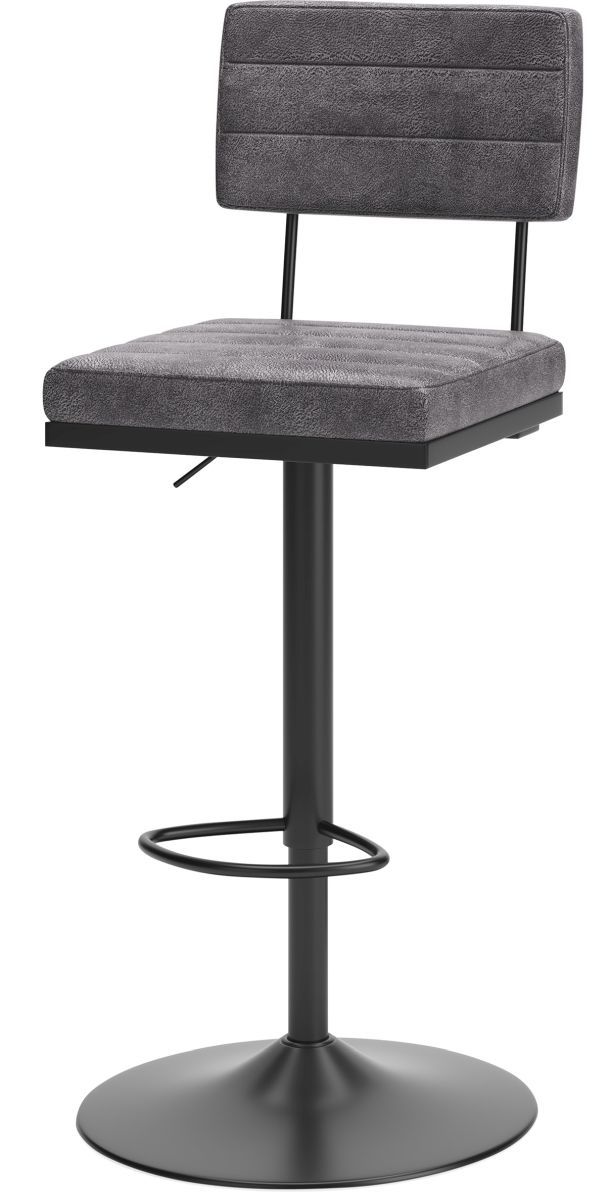 Signature Design by Ashley® Strumford Black/Gray Tall Swivel Bar Stool-0