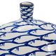 A & B Home Blue/White Accent Vase with Fish Pattern-3