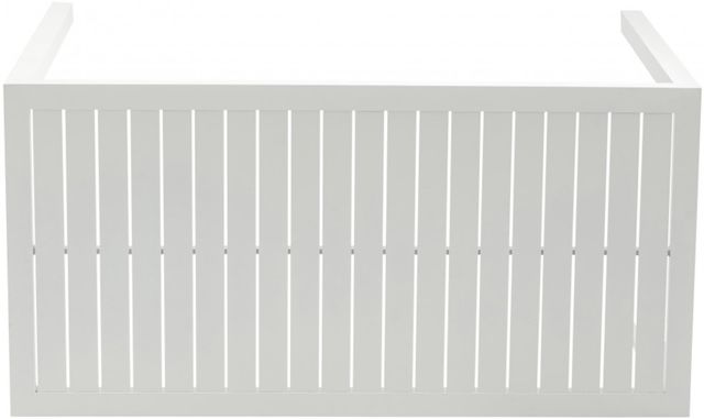 Meridian Furniture Maldives White Aluminum Outdoor Rectangle Bar Table-3