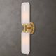 Uttermost® Wellsville Glass 2-Light Sconce with Warm Brass Accent-1