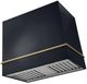 AGA Loge 36" Black Wall Mounted Range Hood with Antique Brass Trim-0
