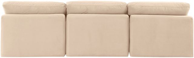 Meridian Furniture Indulge 3-Piece Beige Velvet Armless Sofa -3