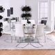 Furniture of America® Richfield 7-Piece Chrome/White Dining Table Set-1