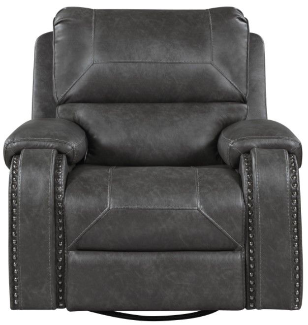 Homelegance® Newnan Gray Manual Swivel Glider Recliner-2