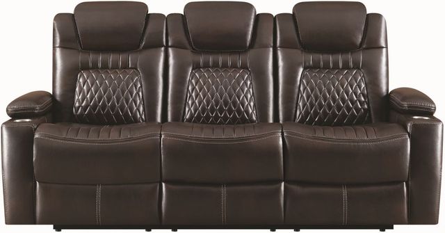 Coaster® Korbach 3-Piece Espresso Power Headrest Reclining Living Room Set-1