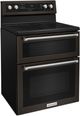 KitchenAid® 30" PrintShield™ Black Stainless Steel Freestanding Electric Range-3