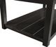 Elements International Marcello White Sofa Table with Black Base-4