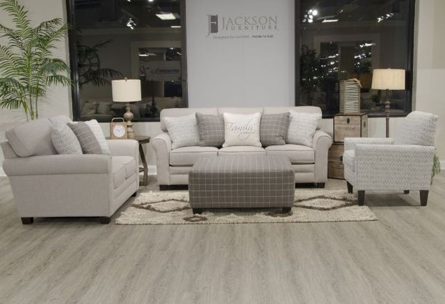 Jackson Furniture Lewiston Cement Loveseat-3