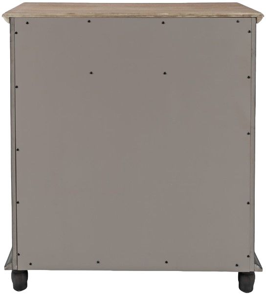 Jofran Inc. Aurora Hills Bisque/Brushed Gray 2-Door Accent Chest-3