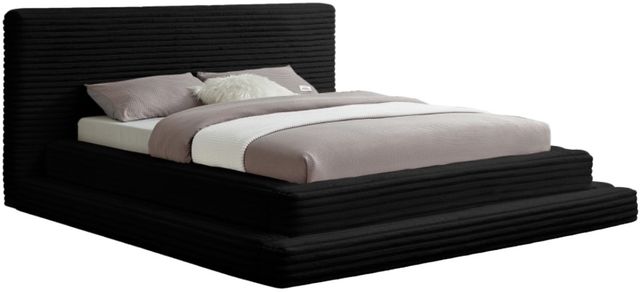 Meridian Furniture Drew Black King Upholstered Panel Bed-0
