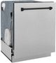 ZLINE Autograph Edition 24" Satin Stainless Steel Built In Dishwasher with Matte Black Handle-2
