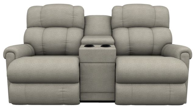La-Z-Boy® Pinnacle Dove Power Wall Reclining Loveseat with Console, Headrest, and Lumbar-1
