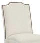 Fairfield® Customizable Entree Dining Empire Short Back Armless Stack Side Chair with Linen Legs-1