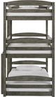 Elements International Trey Grey Wire Brushed Triple Twin Bunk -3