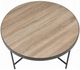 ACME Furniture Bage Weathered Gray Oak Coffee Table with Black Metal Base-4