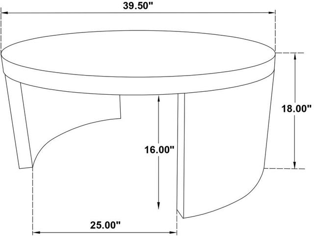 Coaster® Sweeney Black Round Wood Occasional Coffee Table-2
