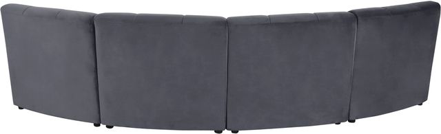 Meridian Furniture Limitless 4-Piece Grey Velvet Modular Sectional-3