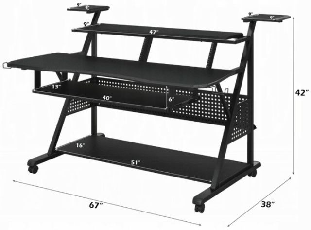 ACME Furniture Willow Black Music Desk-2