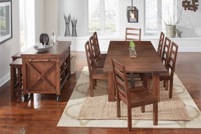 A-America® Anacortes Salvaged Mahogany Rectangular Trestle Table-3