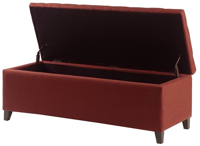 Olliix by Madison Park Rust Red Shandra Tufted Top Storage Bench-3