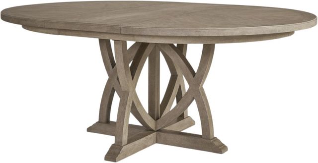 Bernards Citrus Heights 5-Piece Sand/White Round Dining Table Set-1