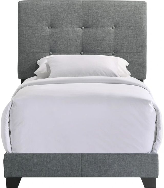 Intercon Addyson Gunmetal Youth Twin Upholstered Panel Bed-2