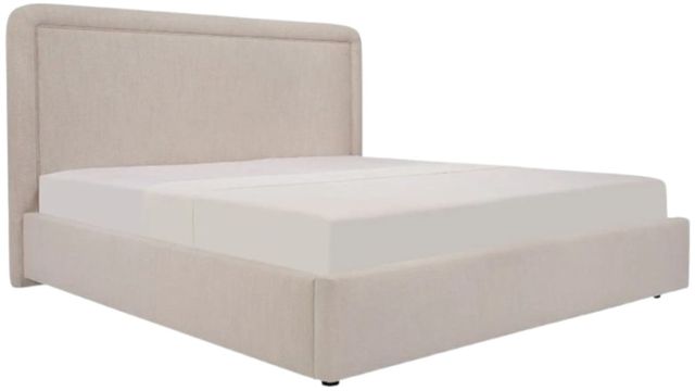 Moe's Home Collection Simon Flecked Beige Queen Storage Panel Bed-0