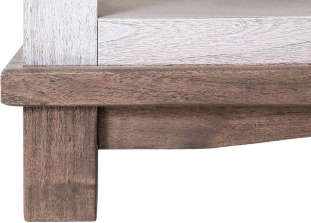 International Furniture Direct Golden Loft Gray Cocktail Table with Brown Base-4