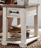 Null Furniture 2117 Brown Chairside End Table with Toasted Almond Base-0