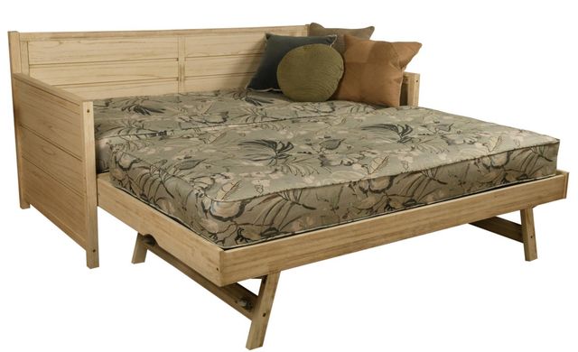 Kodiak Furniture Marisa Takara Rain/Weathered White Twin Daybed with Mattress and Pop Up -0