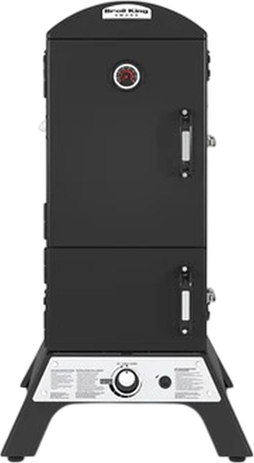 Broil King® 22" Black Vertical Freestanding Liquid Propane Cabinet Smoker-0