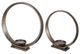 A & B Home 2-Piece Antique Gold Aluminum Ring Candle Holder Set-1