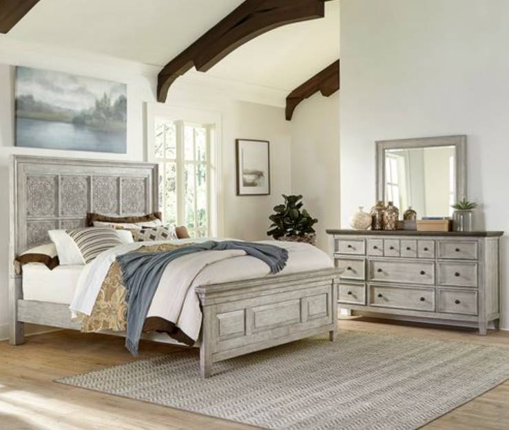 Liberty Furniture Heartland 3 Piece Antique White Queen Bedroom Set J B Quality Home Furnishings The Sleep Source Shelbyville IN
