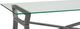 Bassett Mirror Ross Glass Top Cocktail Table with Gunmetal Base-3