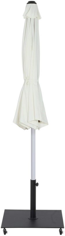 Meridian Furniture Fiji Black/Matte White/White Aluminum Outdoor Patio Umbrella and Base-1