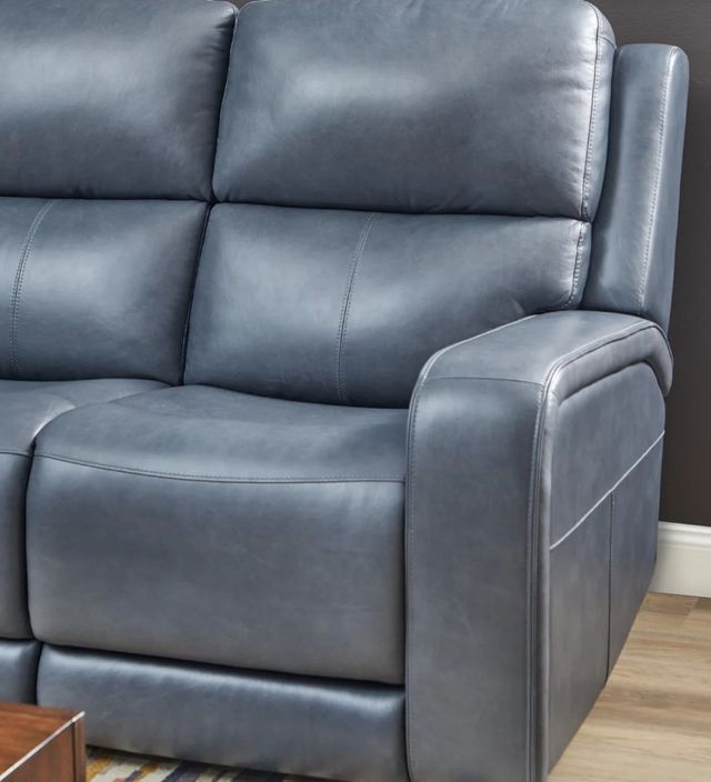 Flexsteel® Oasis Storm Leather Power Sectional with Custom Layout Options-3