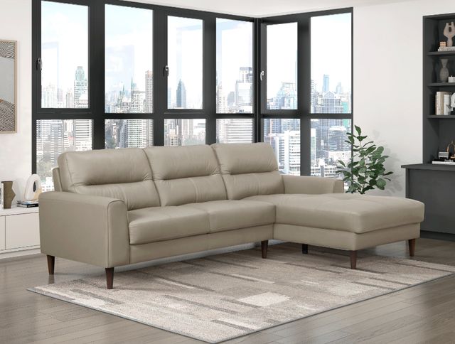 Homelegance® Lewes 2-Piece Latte Right-Arm Facing Sectional and Chaise-1