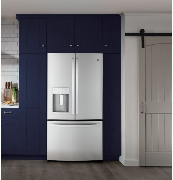 GE 36 in. 22.1 Cu. Ft. Fingerprint Resistant Stainless Steel Counter Depth French Door Refrigerator