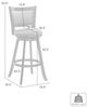 Armen Living Aiden Gray/Sepia Brown Barstool-2