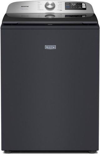 Maytag® 6 Cu. Ft. Midnight Steel Agitator Top Load Washer with Extra Power and Smart Appliance