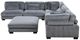 Mazin Furniture Traverse 2-Piece Gray Sectional Set-2