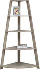 Monarch Specialties Inc. Dark Taupe Corner Accent Etagere-1