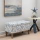 Linon Stephanie Brown/Light Blue Storage Bench-1