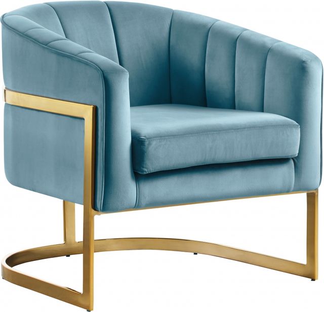 Meridian Furniture Carter Aqua Velvet Chair-0