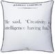 Stylecraft Tinck Dark Gray/White Throw Pillow-0