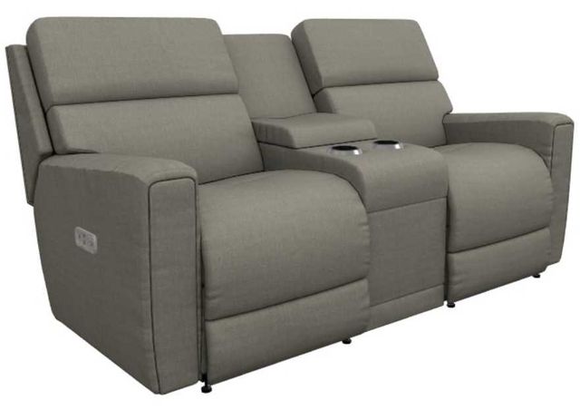 La-Z-Boy® Apollo Flint Power Reclining Loveseat with Console and Headrest-0
