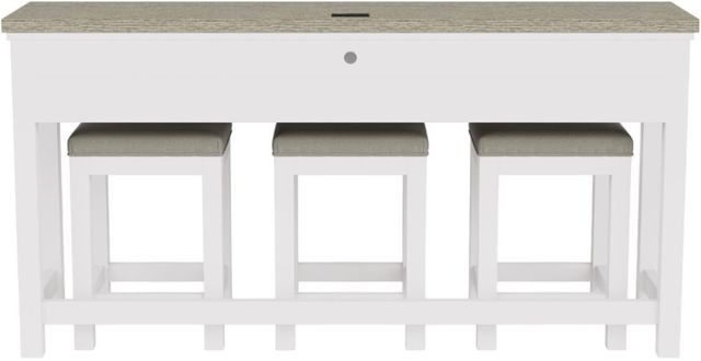 Riverside Furniture Cora 4-Piece Cloud/Fog Truffle Workstation Set-2